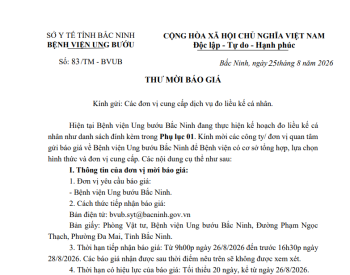 Thư mời báo giá cung cấp dịch vụ đo liều kế cá nhân